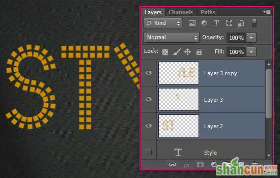 Simple Studded Text Effect step 5