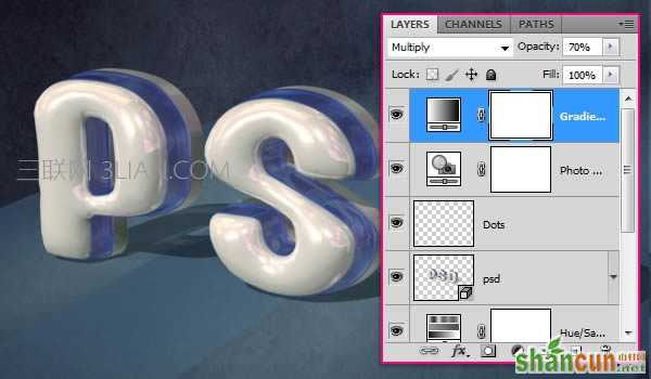 用PS制作三层软糖立体字效果教程