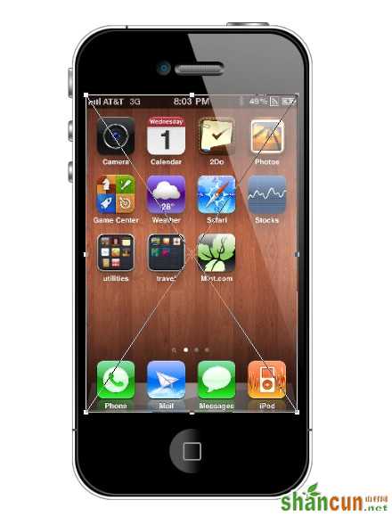 d4bb20bcacd14de99d8b9c3f4e8e6cd8 在PS中创建iPhone 4S手机