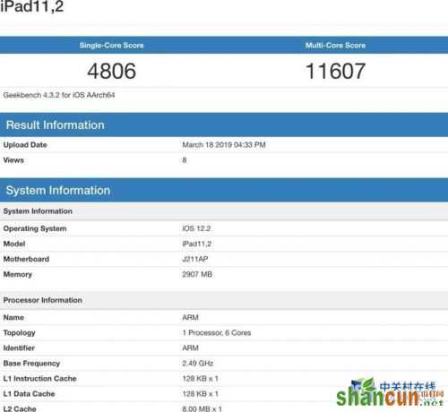 苹果2019新款iPad跑分曝光：比新iPhone要强一些