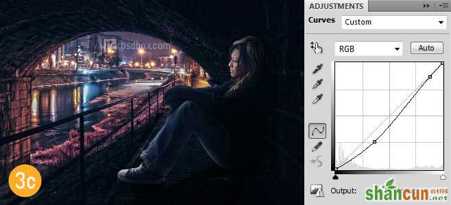 3c curves 在Photoshop中合成非常唯美的女孩与桥夜景图
