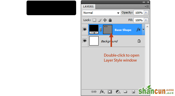 Give the ba<em></em>se Shape a Layer Style