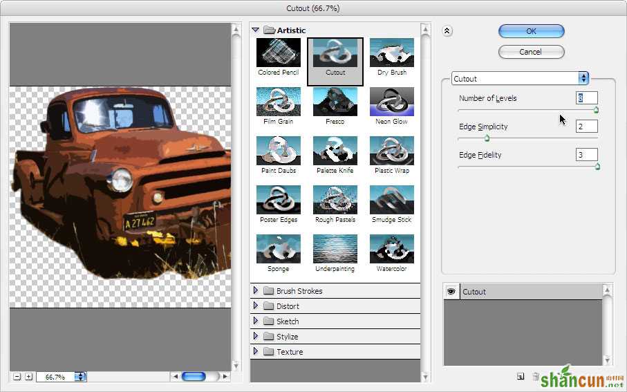 Use Photoshop's filters to make simple illustrations – understanding Cutout Filter