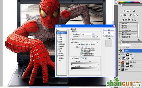 PS教程：PS打造蜘蛛侠钻出屏幕合成特效