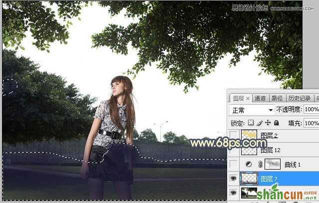 Photoshop给外景照片添加夕阳美景效果图,PS教程,素材中国网