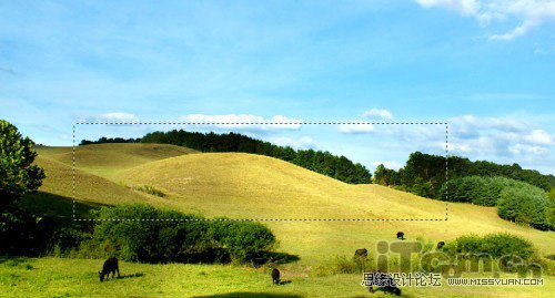 Photoshop合成在大草原上漂浮的岛屿奇幻场景