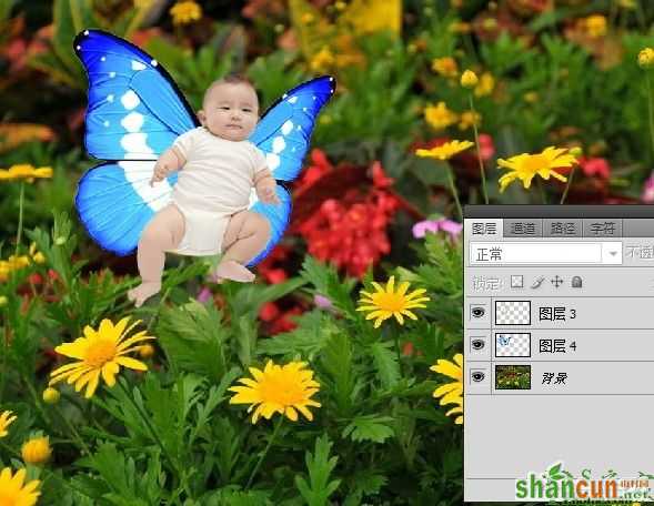 用Photoshop制作宝宝飞翔动态图教程图-2