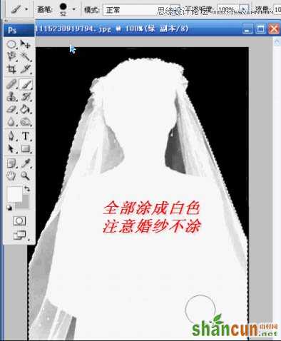 Photoshop使用通道抠出透明婚纱的新娘,PS教程,思缘教程网