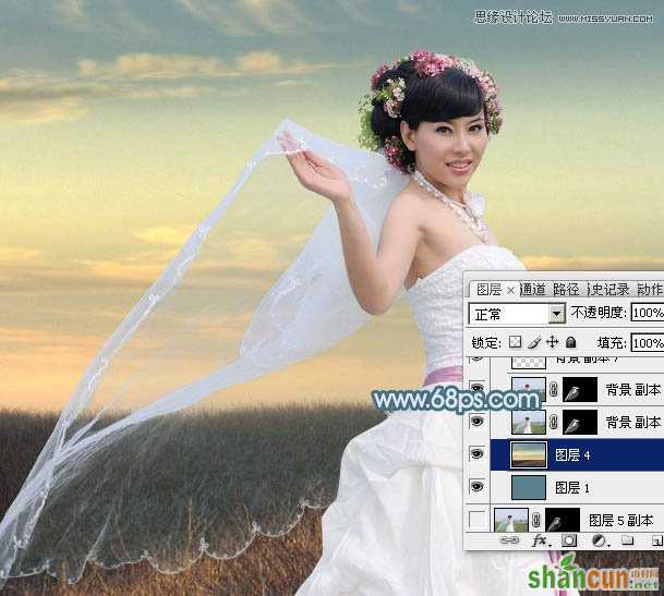 巧用Photoshop通道抠出外景透明的婚纱教程(图文)