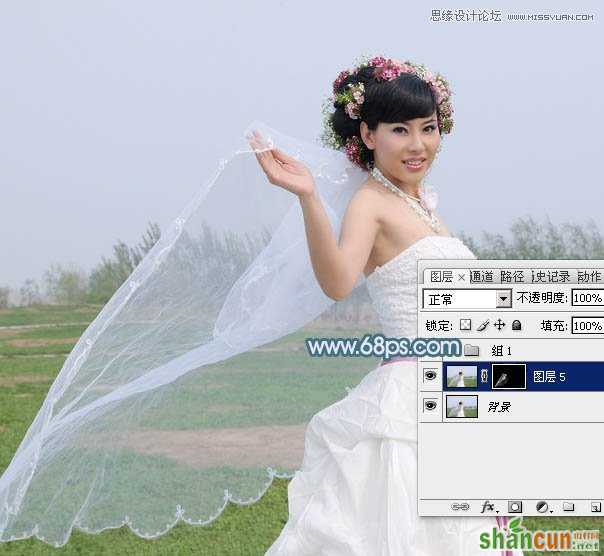 巧用Photoshop通道抠出外景透明的婚纱教程(图文)