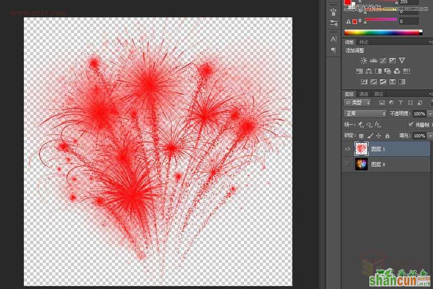 PS快速抠图教程：学习用通道巧妙的抠出绚丽的烟花效果图