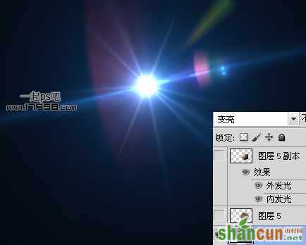 Photoshop制作发光效果的星空壁纸,PS教程,思缘教程网