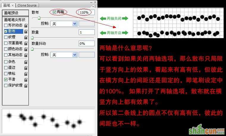 PS画笔工具预设全面解析 山村教程