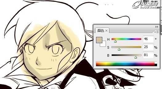 PS教程：Photoshop利用HSB滑条上色示例