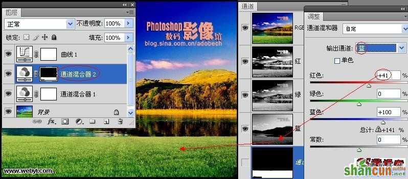 Photoshop通道混和器的应用技巧