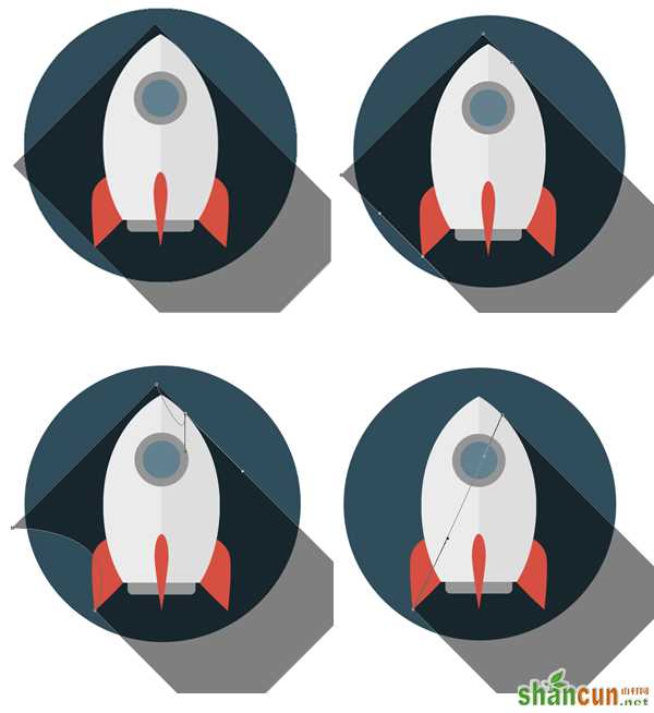 13-space-flat-icons-photoshop-rocket