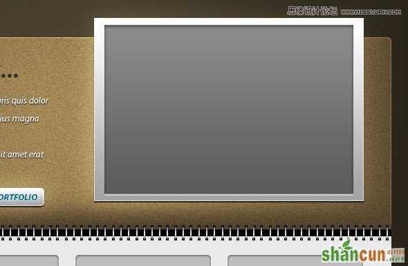 Photoshop绘制金属质感的网页界面设计-山村PS教程