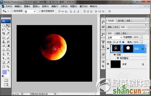 ps怎么制作月全食红月亮奇观 photoshop制作红月亮教程12