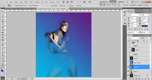 Photoshop设计绚丽光效装饰的美女海报,PS教程,思缘教程网