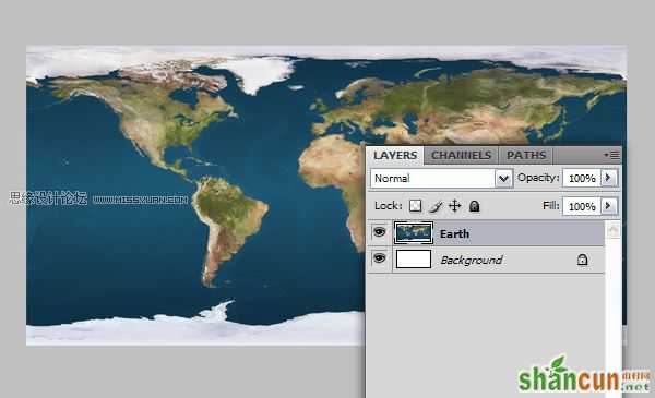Photoshop3D图层来制作一个真实的地球,PS教程,思缘教程网