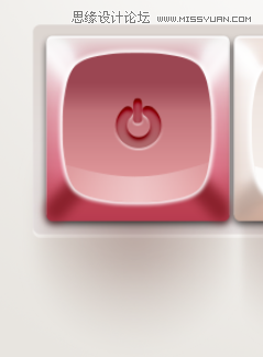 Photoshop制作粉色质感的播放器按钮效果,PS教程,思缘教程网