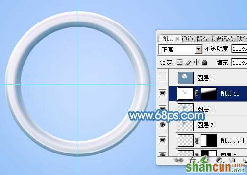 制作可爱蓝色放大镜图片的PS教程