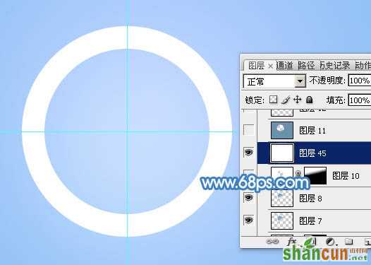 制作可爱蓝色放大镜图片的PS教程