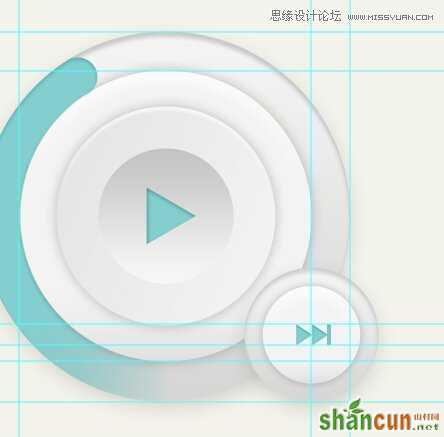 Photoshop绘制时尚质感的圆形播放器UI图标教程