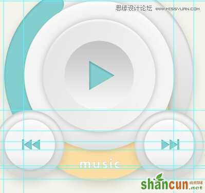 Photoshop绘制时尚质感的圆形播放器UI图标教程