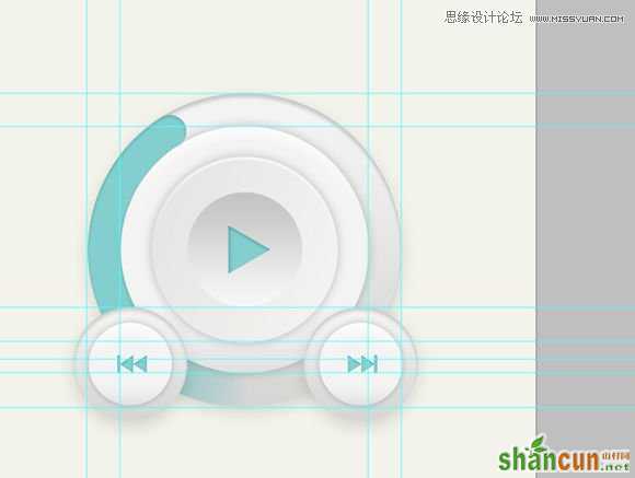 Photoshop绘制时尚质感的圆形播放器UI图标教程