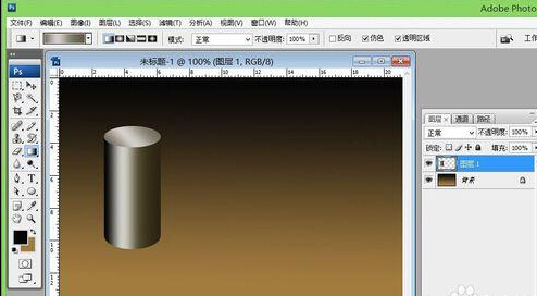 ps渐变实例：圆柱与球体渐变的运用介绍