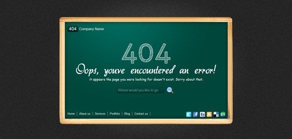 30个独特创意的404 错误页面设计模板 【强烈推荐】