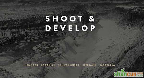 Shoot & Develop in Collection of 50 Modern Websites in Dark Style