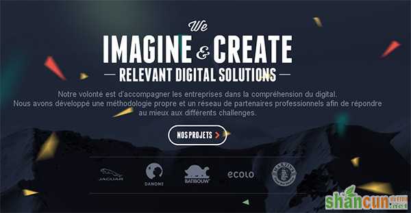 Mountain View in Collection of 50 Modern Websites in Dark Style