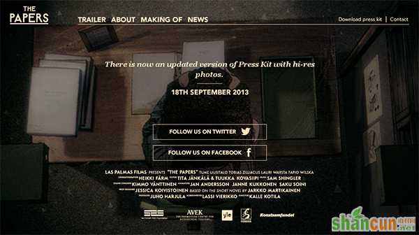 The Papers in Collection of 50 Modern Websites in Dark Style