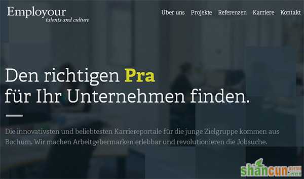 Employour in Collection of 50 Modern Websites in Dark Style