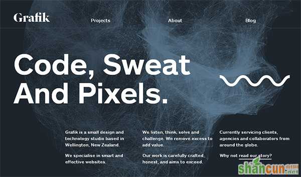 Grafik in Collection of 50 Modern Websites in Dark Style