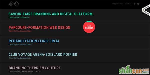 Admir Hadzic in Collection of 50 Modern Websites in Dark Style