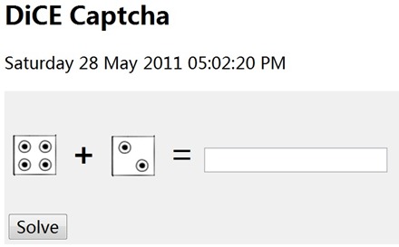 Dice Captcha