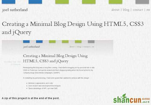 Creating A Minimal Blog Design Using HTML5, CSS3 And jQuery