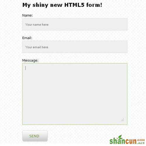 Creating An HTML5 Form Using The New Form Types