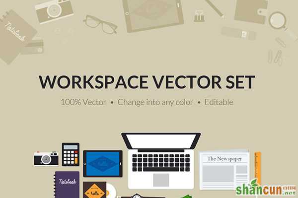 Flat Creative Workspace Tools