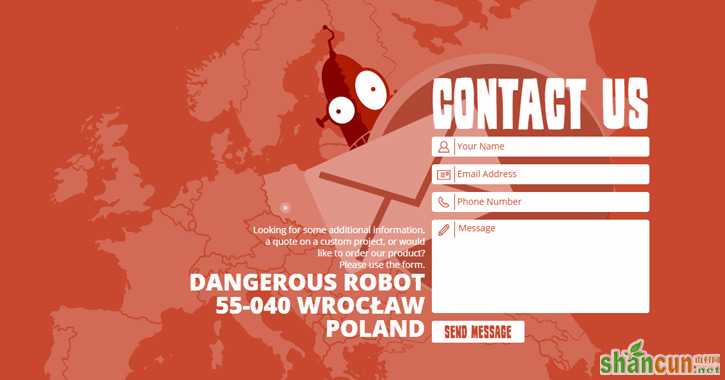 04-dangerous-robot-contact-page-ui