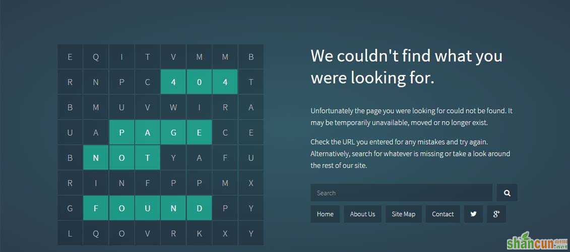 Wordsearch-Responsive-404-Error-Pack