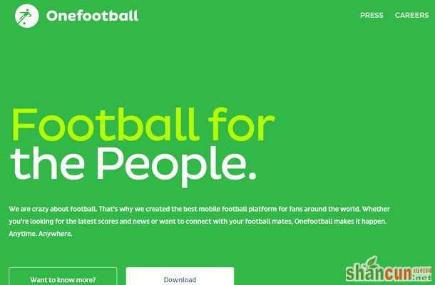 one football green homepage sports website