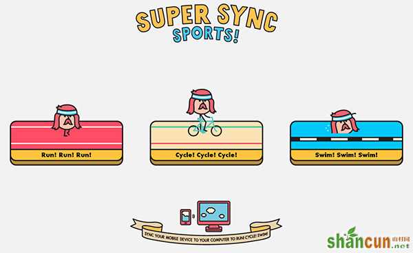 Super Sync Sports in 35 Examples of Vector Illustrations in Web Design