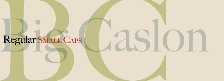 Big Caslon: stylish serif font. 