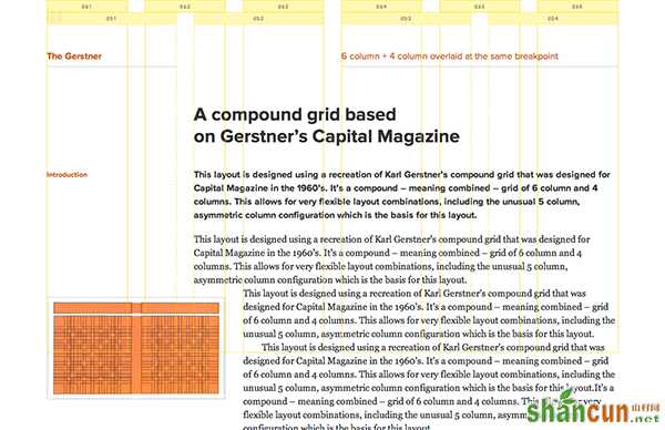 An example grid, the Gerstner, on the Gridset App website.