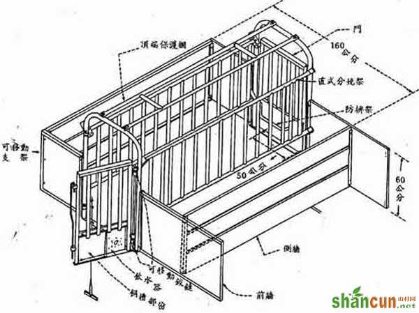 母猪定位栏的安装方法