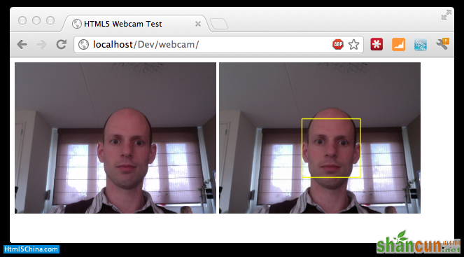 基于HTML5 的人脸识别技术核心代码 山村